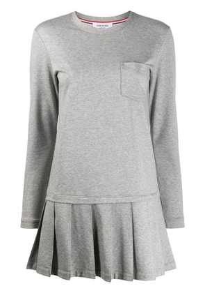 Thom Browne drop waist pleated dress - Grey