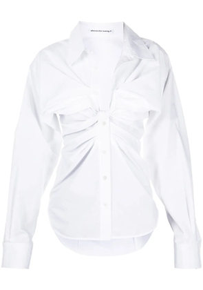 Alexander Wang TWIST FRONT SHIRT DRESS - White