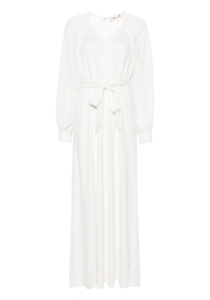DVF Diane von Furstenberg Karson braided-trim maxi dress - White