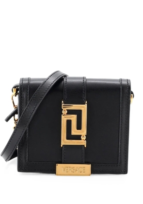 Versace Pre-Owned Greca Goddess Wallet on Chain Leather Mini crossbody bag - Black