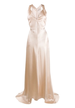 Philosophy Di Lorenzo Serafini flared satin gown - Pink