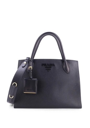 Prada Pre-Owned Monochrome Saffiano with City Calf Medium tote bag - Black