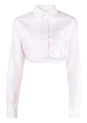 Thom Browne round-collar cropped shirt - Pink