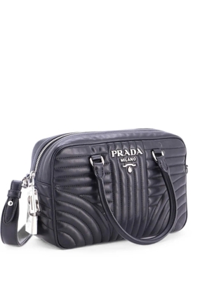 Prada Pre-Owned Bowling Bag Diagramme Quilted Leather Medium handbag - Black
