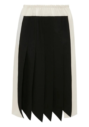 Victoria Beckham pleated silk midi skirt - Neutrals
