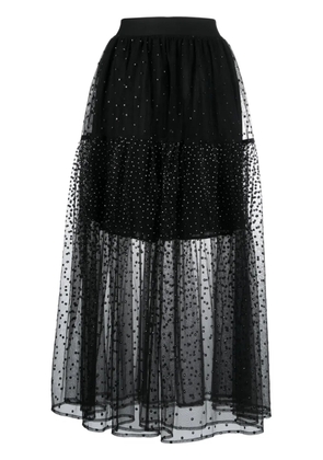 Maje sequin-embellished tulle skirt - Black