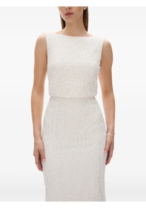 Rachel Gilbert Ava sequin-embellished maxi dress - Silver