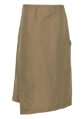 Vince wrap-effect straight midi skirt - Green