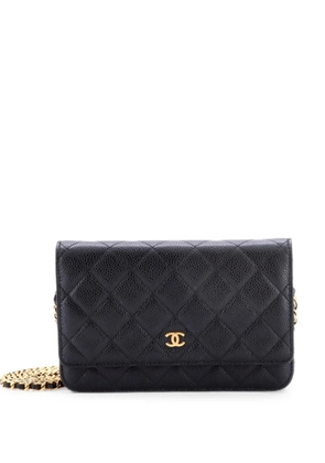 CHANEL Pre-Owned Wallet on Chain Quilted Caviar crossbody bag - Black
