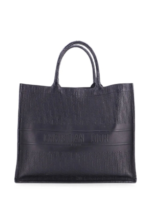 Christian Dior Pre-Owned Book Oblique Embossed Calfskin Large tote bag - Black
