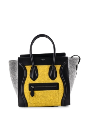 Celine Pre-Owned Tricolor Luggage Bag Felt Micro tote bag - Black
