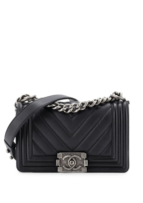 CHANEL Pre-Owned Boy Flap Bag Chevron Calfskin Small crossbody bag - Black