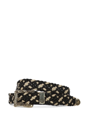 Enfants Riches Déprimés braided leather belt - Black