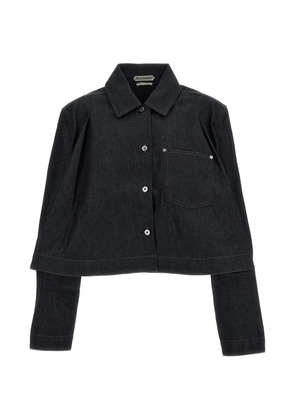 JW Anderson pleated-sleeve denim shirt - Blue