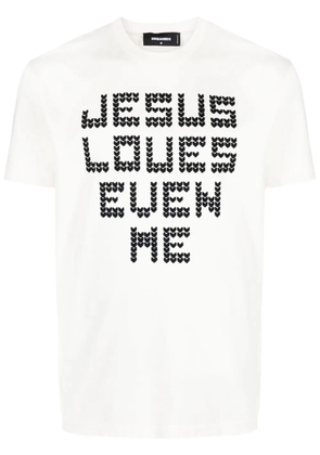 DSQUARED2 graphic-print cotton T-shirt - White