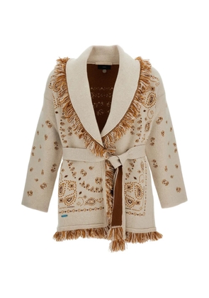 Alanui bandana-print cardigan - Neutrals