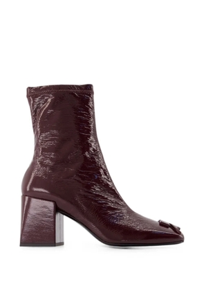 Courrèges Reedition logo-plaque ankle boots - Red