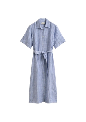 Gant striped linen shirt midi dress - Blue