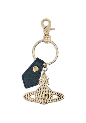 Vivienne Westwood Orb leather-tag keyring - Gold