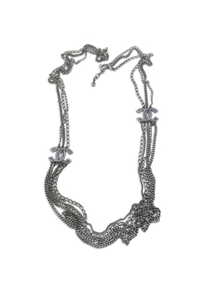 CHANEL Pre-Owned 2016 Crystal CC chain necklace - Black