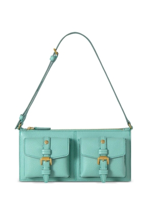 Mulberry Roxanne buckle-detail pebbled shoulder bag - Blue