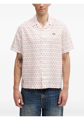 Lacoste x Roland Garros tennis-racket-print shirt - White