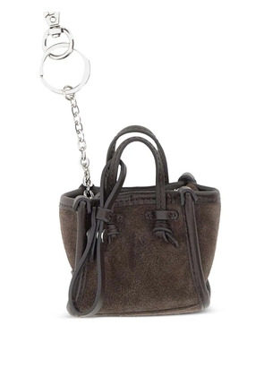 GIANNI CHIARINI Marcella suede keyring - Brown