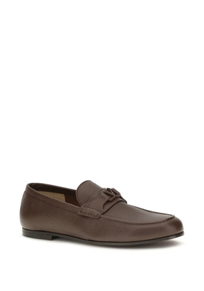 Valentino Garavani VLogo Signature leather loafers - Brown