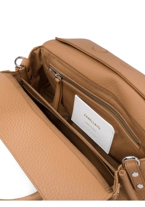 Zanellato DOTTA stud-embellished leather tote bag - Neutrals