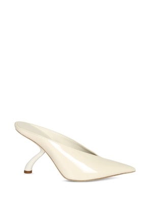 Ferragamo patent-finish pointed-toe pumps - Neutrals