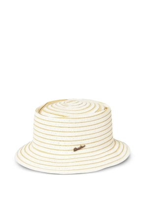 Borsalino Leo braided paper bucket hat - White