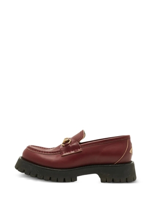 Gucci Pre-Owned Horsebit leather platform loafers - Red
