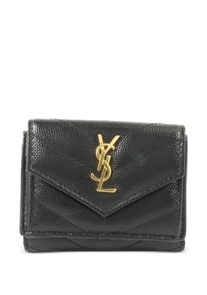 Saint Laurent Pre-Owned small Monogram Envelope quilted wallet - Black