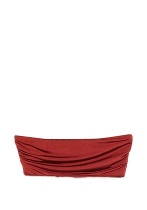 MOUTAKI ruched bikini top - Red