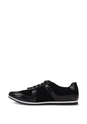 Versace suede panel sneakers - Black