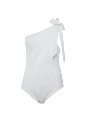 ZIMMERMANN bow-detail one-shoulder swimsuit - White
