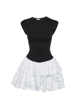 Araminta James Australia ruffle lace-trimmed mini dress - Black