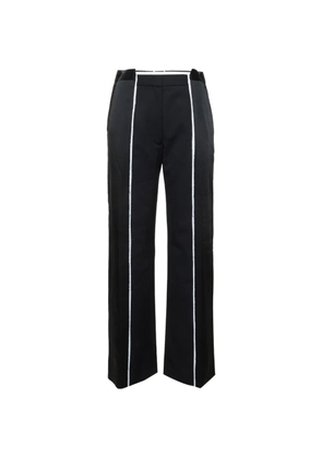 Victoria Beckham satin-trim trousers - Black