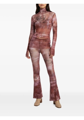 424 graphic-print flared trouser set