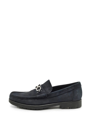 Ferragamo Pre-Owned Gancini nubuck leather loafers - Blue