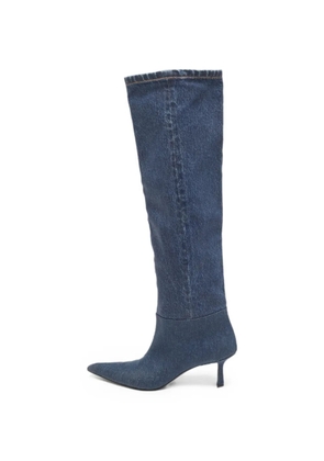 Pre-Owned Alexander Wang Slouch knee-length denim heeled boots - Blue