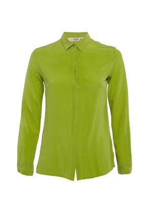 Etro Pre-Owned long-sleeve silk shirt - Green