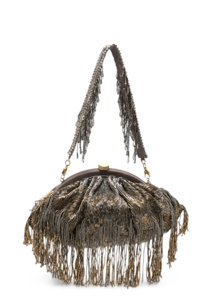 SLO_HAND_MADE Firante fringe-detail clutch bag - Gold
