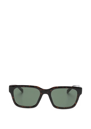 Gucci Eyewear Web stripe square-frame sunglasses - Brown