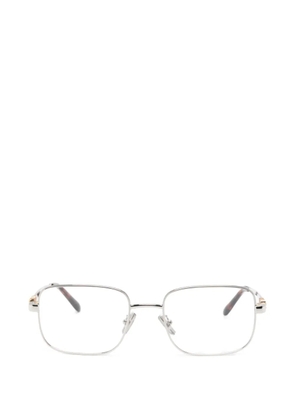 Miu Miu Eyewear logo-plaque square-frame glasses - Silver