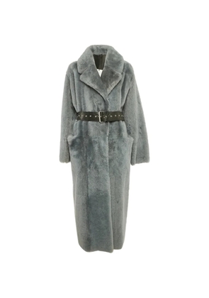 424 belted shearling coat - Grey