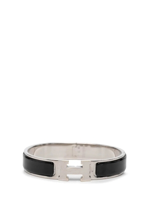 Hermès Pre-Owned 20th Century Narrow Enamel Clic H Bracelet PM costume bracelet - Black