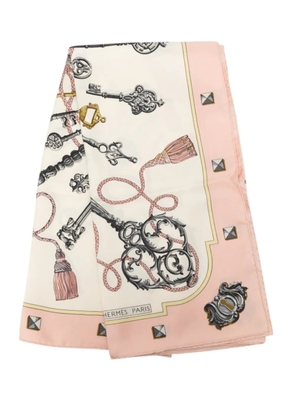 Hermès Pre-Owned 2000-2026 Les Cles Silk Scarf 90 scarves - Pink
