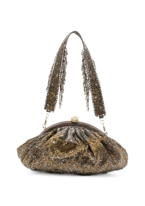 SLO_HAND_MADE beaded clutch bag - Gold