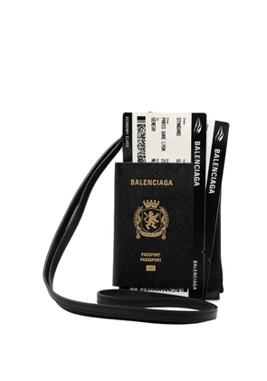 Balenciaga Pre-Owned 2011 Leather Phone Case Holder passport cover - Black